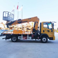 Grue télescopique montée sur camion 15M 17M 20M 22M, grue hydraulique pour camion, pour levage multi-usages, CE