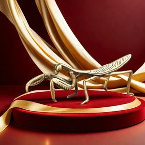 Figuras de Insectos de Metal en Miniatura al por Mayor, Artesanía de Animales, Figura de <span class=keywords><strong>Mantis</strong></span> Chapada en Cobre Retro, Micro Escultura Cultural para Mesa de Té o Escritorio - Product Image 2