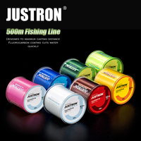 JUSTRON Échantillon Gratuit 500m Ligne de Pêche en Nylon Monofilament Transparente Multicolore Super Résistante pour la Pêche en Rivière