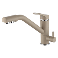 Robinet de cuisine en laiton 3-en-1 avec filtre, mélangeur d'eau pour évier de cuisine et utilisation en chambre, finition chromée, garantie 3 ans