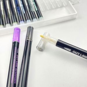 ปากกามาร์กเกอร์สีเมทัลลิกแบบเส้นคู่ สำหรับงานศิลปะ วาดภาพ DIY อัลบั้มรูปภาพ สมุดภาพตกแต่ง - Product Image 2