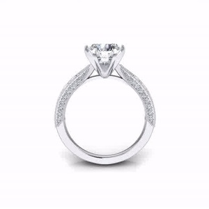 Vente en gros de bagues de fiançailles en or jaune 18 carats avec diamant personnalisé Bijoux fins pour bague de mariage pour femme - Product Image 3