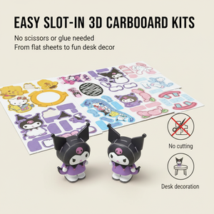 ตัวต่อการ์ตูน 3 มิติ, สติ๊กเกอร์ทำมือ DIY สำหรับเด็กเพื่อการศึกษา, ของตกแต่งโต๊ะน่ารัก ของเล่นสร้างสรรค์สำหรับนักเรียน ขายส่ง - Product Image 4