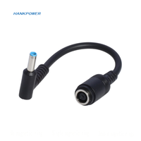 Prise d'alimentation CC 90 degrés 7,4*5,0 mm femelle vers 4,5*3,0 mm mâle pour câble adaptateur d'ordinateur portable HP