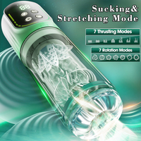 Neues Modell Flüsterleiser Männer-Stimulator Vibrator Saugend Stoßend Rotierend Automatisches Männliches Masturbationsgerät