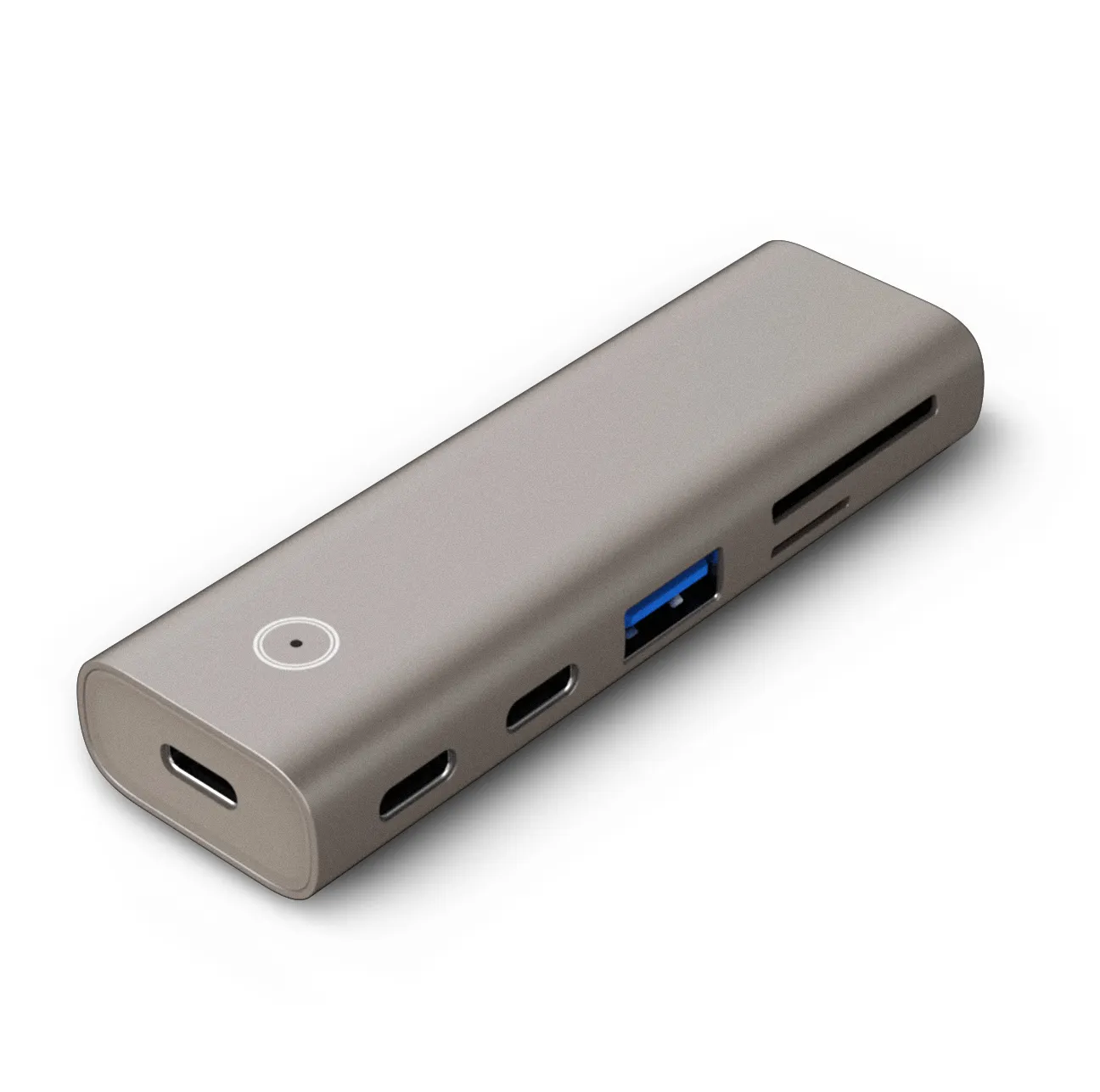 USB C 4 in 1 Docking Station Aluminum Alloy with 100W PD/ USB 3.0/2.0, SD/TF Card Reader
