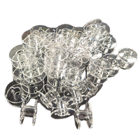 Bobines de machine à coudre en plastique transparent vides populaires, bobines de précision CNC, bobines personnalisées en couleur pour machine à coudre domestique