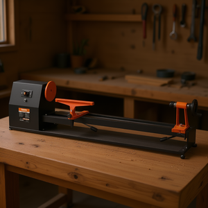 Tour à bois de 40 pouces, 0,5 CV, 370 W, 4 vitesses réglables, machine à tourner le bois sur banc, poignée en plastique hexagonale - Product Image 2