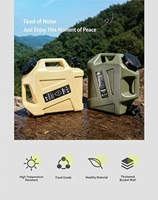Bidon de stockage d'eau en HDPE de qualité alimentaire 10L 12L 19L, conteneur d'eau portable avec robinet pour le camping, les pique-niques, les camping-cars, les activités de plein air