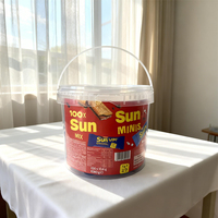 Emballage de biscuits de qualité alimentaire, seau en plastique, contenants transparents de qualité alimentaire, rond, pour peinture à l'eau, nourriture, stockage d'essence