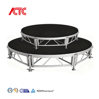 Plateforme de scène modulaire portable en alliage d'aluminium et contreplaqué à prix abordable avec installation rapide