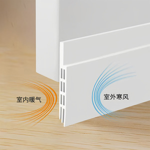 Door Bottom Sealing Strip Silicone Self Adhesive Windproof Sound Absorbing For Door Window Minimalist Design White Black One - Product Image 1
