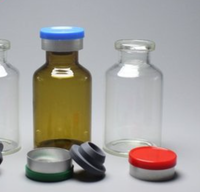 Flacon en verre à col étroit de 30 ml avec bouchon en caoutchouc pour extraits végétaux