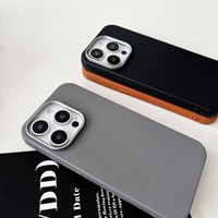 Coque de téléphone antichoc en cuir TPU d'affaires électrolytique pour iPhone 16 15 Pro Max accessoires de téléphone en gros