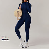 Nouvelle combinaison de yoga une pièce 2026 pour femme, justaucorps chaud et moulant pour activités extérieures, avec fermeture éclair, idéal pour la course et le fitness, ensemble de sport.