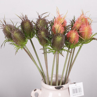 Fleurs artificielles européennes en forme de fleur de gazon, en plastique souple et peluche, ornements de fruits, simulation faite à la main, 3 têtes, velours Prince
