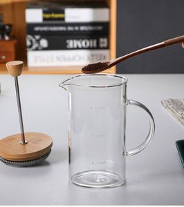 Cafetera Francesa de Vidrio Borosilicato de 400ml/800ml con Tapa de Bambú, Personalizable con Logotipo, Libre de BPA - Product Image 3