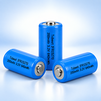 Batterie rechargeable LiFePO4 Tcbest IFR15270 3.2V 200mAh 640mWh pour lampes solaires, lampes d'urgence et appareils électroniques