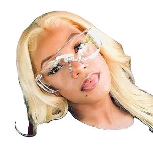 Nuevas gafas de sol transparentes para hombre y mujer, gafas de sol de gran tamaño con lentes transparentes, gafas de sol a prueba de viento UV400 para mujer - Product Image 3