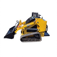 T460 Mini Skid Steer Loader Lebar Bucket 1050mm Jarak Bebas dari Tanah 157mm Compact Track Loader untuk Kebun Buah dan Kebun Anggur