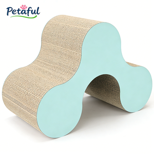 <span class=keywords><strong>Tunnel</strong></span> per Gatti a Forma di Nuvola, Tiragraffi Multifunzionale in Cartone Ondulato, Giocattolo Moderno per Gatti, Accessorio Ecologico per Animali Domestici - Product Image 4