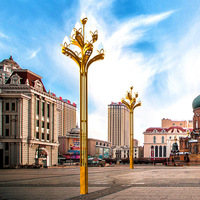 Éclairage extérieur LED lampe de magnolia chinois route municipale projets de paysage carrés construction de bâtiments réverbère routier