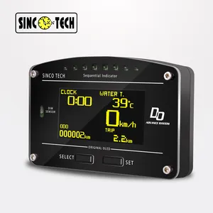 Sincotech 2.5 ''Lcd Universele Digitale Meters Ras Dash Auto Advance Zd Toerenteller Boost Gauge Snelheidsmeter Voor Auto (DO907)