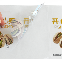 Autocollants transparents personnalisés pour emballages alimentaires, avec impression sur PVC, estampage à chaud doré, résistants à l'eau