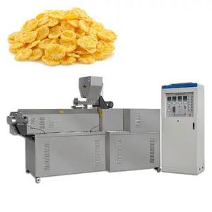 高品质好卖自动小玉米片早餐麦片制造机