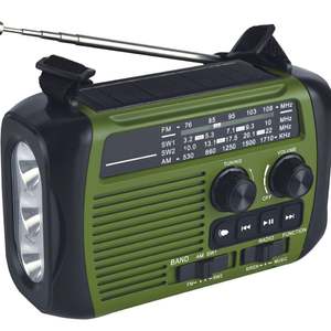 Fabrika fiyat 2025 sınır ötesi acil el radyo güneş enerjisi BT kart çok fonksiyonlu taşınabilir SOS alarmı - Product Image 1