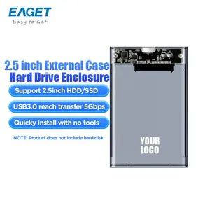 EAGET Wholesale 2.5-inch SATA CASE hdd enclosure External Enclosure 5Gbps Type-C interface Support 6TB SSD Custom Enclosure Case