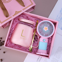 Nouveau produit 2024 : Mini ventilateur portable électronique de bureau, ventilateur à main, coffret cadeau mug 3-en-1 pliable pour extérieur