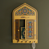 Armoire de présentation en métal personnalisée pour Mihrab, support pour Tasbeeh, art mural islamique, support pour Coran