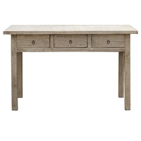 Table d'Angle Murale Antique Vintage en Bois Massif de Récupération avec Étagère