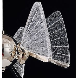 Lustre de chambre à coucher LED <span class=keywords><strong>en</strong></span> titane argent, papillon d'art <span class=keywords><strong>en</strong></span> <span class=keywords><strong>plexiglas</strong></span> de forme irrégulière - Product Image 5