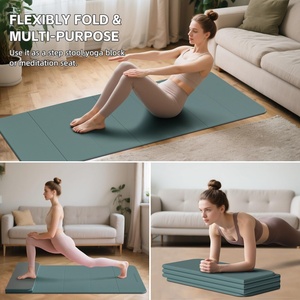 Esterilla de Yoga Plegable de 7 Pliegues, 70x24 Pulgadas, 1.5 Pulgadas de Grosor, Esterilla de Ejercicio Plegable, Duradera, Antideslizante, de Espuma, Compacta, Ligera y Portátil para Viajes - Product Image 6