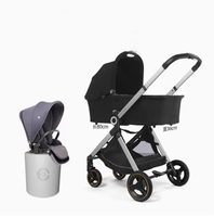 Poussette 3-en-1 haut de gamme certifiée EN, modèle 2025, avec siège réversible pour bébés, très populaire