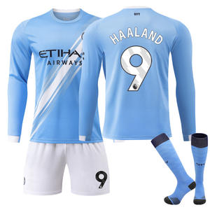 Conjunto de Manga Larga Otoñal del Manchester City, Camiseta 9 Harlan, 47 Forden, Deportes para Adultos, Fútbol, 100% Fibra de Poliéster - Product Image 6