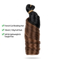 Cheveux synthétiques bouclés à la française pour tresses, résistants à la chaleur, 150g, approvisionnement direct usine pour le marché africain