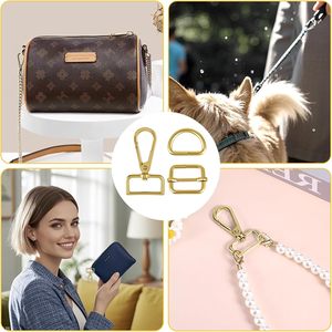 Lot de crochets mousquetons pivotants en métal, anneaux en D, quincaillerie pour sacs, accessoires pour la fabrication de sacs, crochets à gâchette pour sangles de sac - Product Image 6