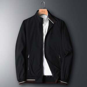 Abrigo de Moda con Cuello Alto para Hombre, Chaqueta Moderna con Cierre de Cremallera, Ropa Casual para Hombres Jóvenes y de Mediana Edad - Product Image 4