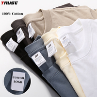 Großhandel Individuell 100% Baumwolle Leere T-Shirts Kundenspezifischer Druck Stickerei Übergröße T-Shirts Baumwolle Einfach Schulter Fall Herren T-Shirts