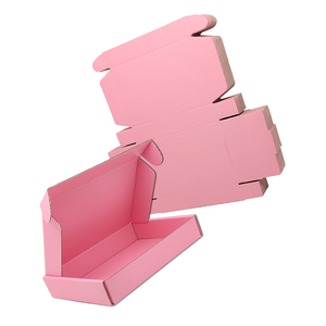 Vente directe d'usine, boîtes d'expédition en carton ondulé rose recyclables de 9*6*3 pouces pour les petites entreprises - Product Image 2