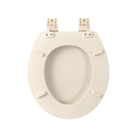 Couvre-siège de toilette moderne en bois blanc populaire à fermeture douce pour salle de bain 17 pouces