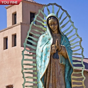 YOUFINE Estatua <span class=keywords><strong>de</strong></span> Bronce <span class=keywords><strong>de</strong></span> <span class=keywords><strong>Nuestra</strong></span> <span class=keywords><strong>Señora</strong></span> <span class=keywords><strong>de</strong></span> <span class=keywords><strong>Guadalupe</strong></span> con Acabado Patinado, Escultura Religiosa para <span class=keywords><strong>Iglesia</strong></span> - Product Image 3