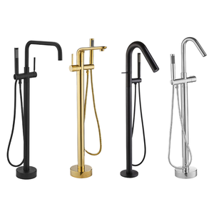 Rubinetto per <span class=keywords><strong>vasca</strong></span> <span class=keywords><strong>da</strong></span> bagno moderno in ottone massiccio, stile pioggia, nero opaco lucido, per hotel e ville - Vendita calda online - Product Image 1