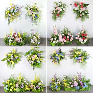 Décoration florale suspendue réaliste pour allée de mariage, arrangement floral en soie pour cérémonie, toile de fond de cérémonie, décoration d'hôtel - Product Image 6
