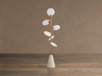 Lampe de sol en travertin, verre artisanal, luminaires de sol à intensité variable pour la maison, la chambre à coucher, le salon, pour hôtel, éclairage décoratif personnalisé