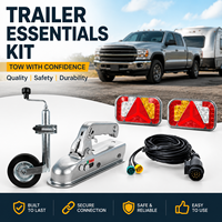 Kit d'accessoires robustes pour remorque avec feux arrière LED et roue de manœuvre – Nouveau 12/24V pour VR/Bateau/Camion/Caravane