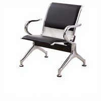 Banc d'attente moderne en PU avec accoudoir central, 1/2/3/4/5 places, pour hôpital, aéroport, salle de sport, salon, réception publique